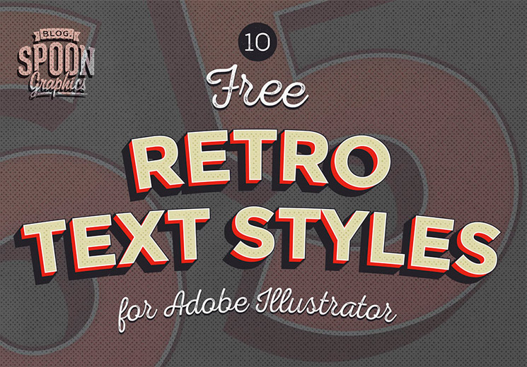 retro text styles photoshop free spoongraphics