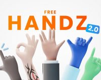Handz 2.0: 3D-Hände Illustrationen