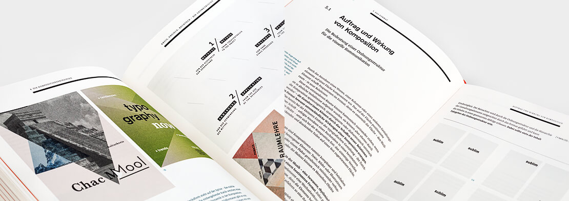 Seiten aus dem Buch über typografische Komposition